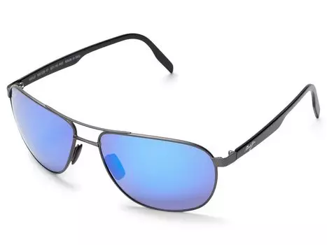 Солнцезащитные очки Unisex Maui Jim Castles, цвет Matte Dark Ruthenium w/Black