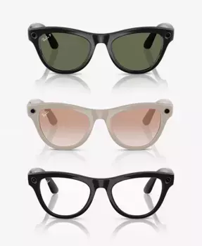 Солнцезащитные очки Unisex Meta Skyler Smart Glasses Collection Ray-Ban, серый