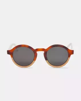 Солнцезащитные очки унисекс Mr Boho с круглой оправой коричневого цвета с рисунком, мультиколор