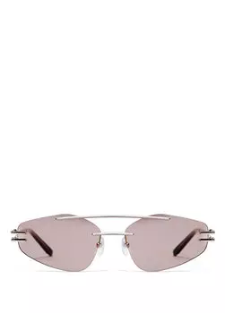 Солнцезащитные очки унисекс nona 6860 6 с геометрическим рисунком золотого цвета Gigi Studios