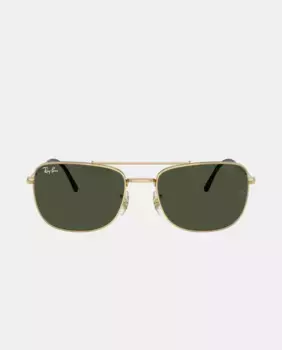 Солнцезащитные очки унисекс прямоугольной формы из металла Ray-Ban, золотой