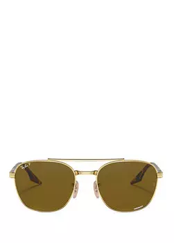 Солнцезащитные очки унисекс с коричневой перемычкой Ray-Ban