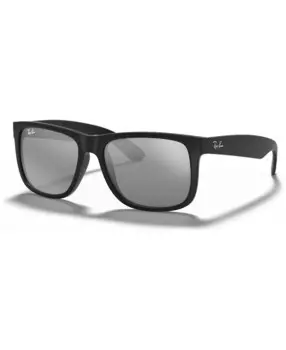 Солнцезащитные очки унисекс с низкой перемычкой, RB4165F JUSTIN COLOR MIX Ray-Ban, черный