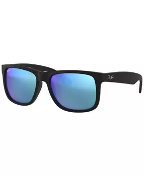 Солнцезащитные очки унисекс с низкой перемычкой, RB4165F JUSTIN COLOR MIX Ray-Ban, черный