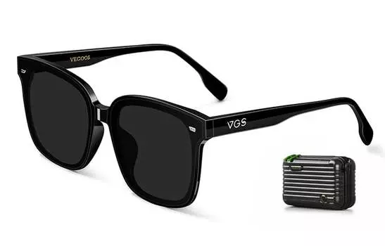 Солнцезащитные очки унисекс Vegoos, Подарочная коробка (черная рамка, прогрессивная красная)