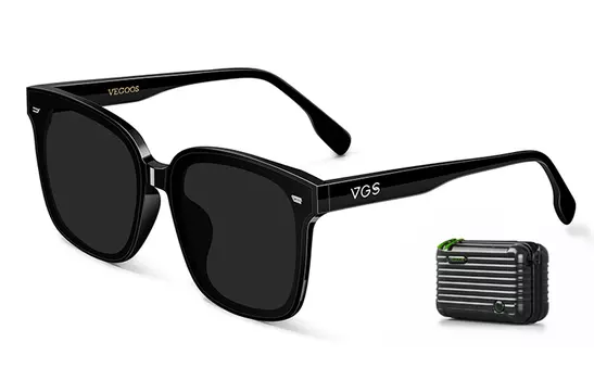 Солнцезащитные очки унисекс Vegoos, Подарочная коробка (космический серый)