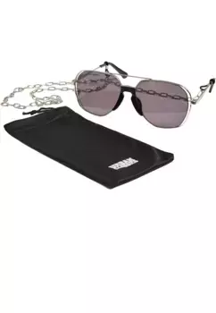 Солнцезащитные очки URBAN CLASSICS "Солнцезащитные очки унисекс Urban Classics Karphatos с цепочкой", серебристый