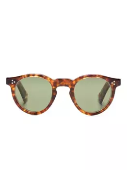 Солнцезащитные очки Urbi в круглой оправе Lesca, коричневый