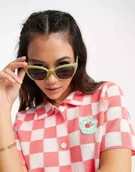 Солнцезащитные очки Vans Hip Cat в цвете хаки