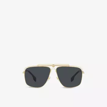 Солнцезащитные очки ve2242 в квадратной металлической оправе Versace, желтый