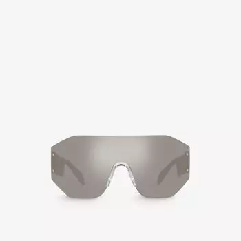 Солнцезащитные очки ve2258 в неправильной оправе из ацетата с фирменным логотипом Versace, серый