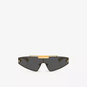 Солнцезащитные очки ve2265 в металлической оправе неправильной формы Versace, желтый