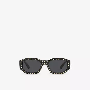 Солнцезащитные очки ve4361 в нейлоновой прямоугольной оправе Versace, черный