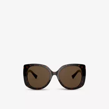 Солнцезащитные очки ve4387 в квадратной оправе из ацетата ацетата Versace, коричневый