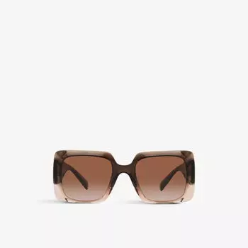 Солнцезащитные очки ve4405 в квадратной оправе из ацетата ацетата Versace, коричневый