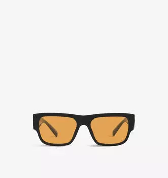 Солнцезащитные очки Ve4406 с прямоугольной оправой из ацетата и поляризацией Versace, черный