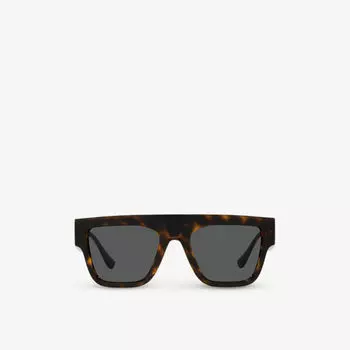 Солнцезащитные очки ve4430u в квадратной оправе из ацетата ацетата Versace, коричневый