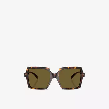 Солнцезащитные очки Ve4441 medusa '95-hardware в квадратной оправе из ацетата Versace, коричневый