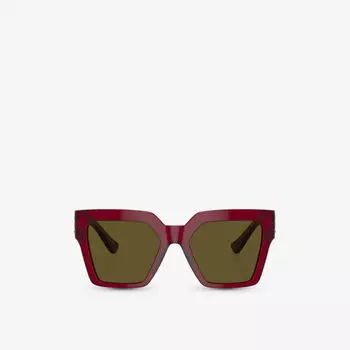 Солнцезащитные очки VE4458 в ацетатной оправе-бабочке Versace, красный