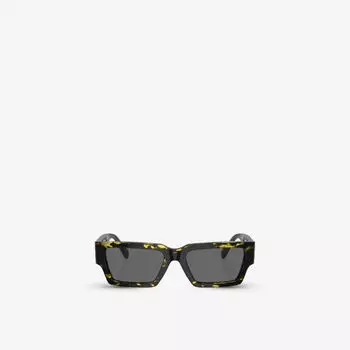 Солнцезащитные очки ve4459 в прямоугольной оправе из ацетата черепаховой расцветки Versace, коричневый