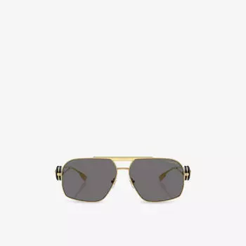 Солнцезащитные очки Versace "авиаторы" металлические, золотой