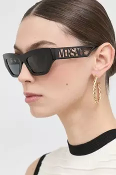 Солнцезащитные очки Versace, черный