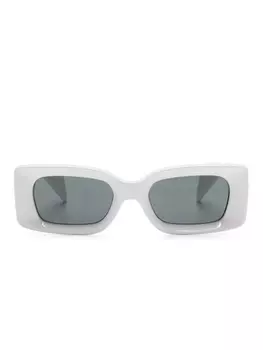 Солнцезащитные очки Versace Eyewear в прямоугольной оправе, белый