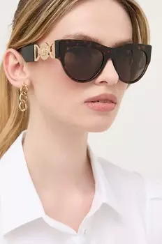 Солнцезащитные очки Versace, коричневый