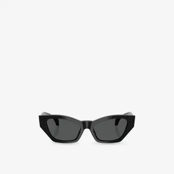 Солнцезащитные очки Versace «кошачий глаз» из ацетата, черный