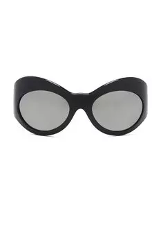 Солнцезащитные очки VERSACE Oval, цвет Black & Mirror Silver