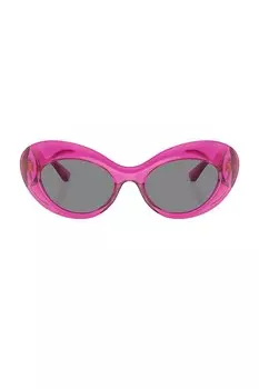 Солнцезащитные очки VERSACE Oval, цвет Pink Transparent