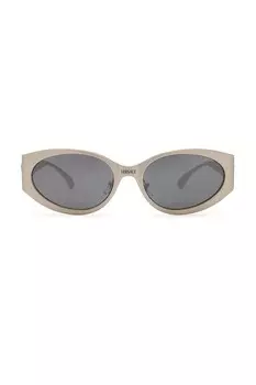 Солнцезащитные очки VERSACE Oval, цвет Silver & Light Grey Mirror Silver