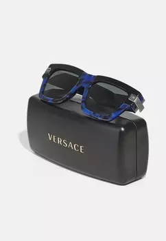 Солнцезащитные очки Versace, синий гавана/темно-серый