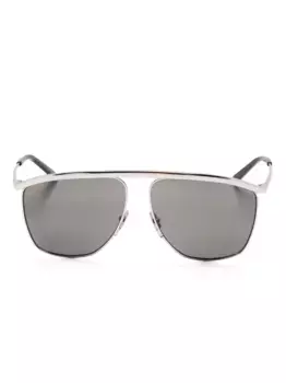 Солнцезащитные очки Victoire Saint Laurent Eyewear, серебяный