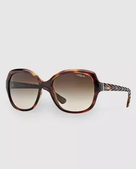 Солнцезащитные очки VO2871S в квадратной оправе «гавана» Vogue, коричневый