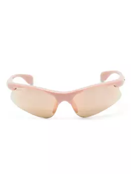 Солнцезащитные очки в байкерской оправе Gucci Eyewear, розовый