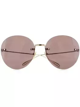 Солнцезащитные очки в безободковой оправе Gucci Eyewear, золотой