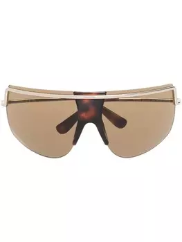 Солнцезащитные очки в безободковой оправе Max Mara Eyewear, коричневый