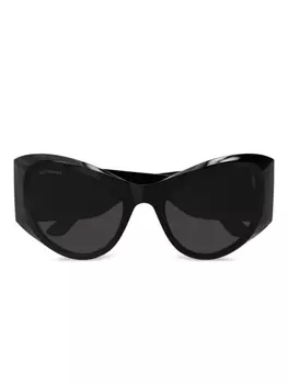 Солнцезащитные очки в большой оправе Balenciaga Eyewear, черный