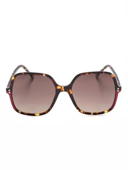 Солнцезащитные очки в большой оправе Carolina Herrera, коричневый