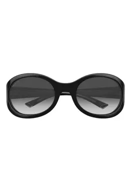 Солнцезащитные очки в большой оправе Gucci Eyewear, черный