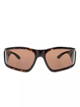 Солнцезащитные очки в черепаховой оправе Balenciaga Eyewear, коричневый