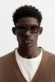 Солнцезащитные очки в черепаховой оправе ZARA, цвет tortoiseshell