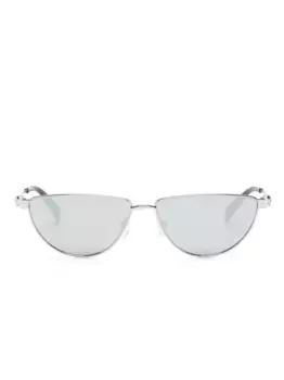 Солнцезащитные очки в D-образной оправе Alexander McQueen Eyewear, серебяный
