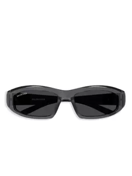 Солнцезащитные очки в D-образной оправе Balenciaga Eyewear, серый