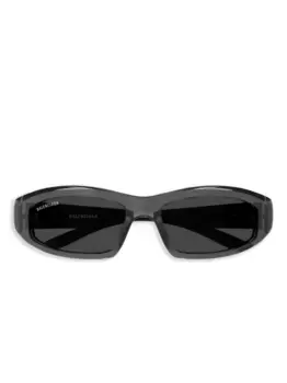 Солнцезащитные очки в D-образной оправе Balenciaga Eyewear, серый