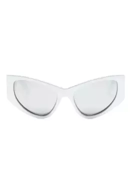 Солнцезащитные очки в D-образной оправе с логотипом Balenciaga Eyewear, серебяный
