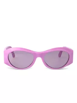 Солнцезащитные очки в геометрической оправе Balenciaga Eyewear, розовый