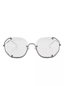 Солнцезащитные очки в геометрической оправе EMPORIO ARMANI, серый