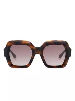 Солнцезащитные очки в геометрической оправе GIGI STUDIOS, коричневый